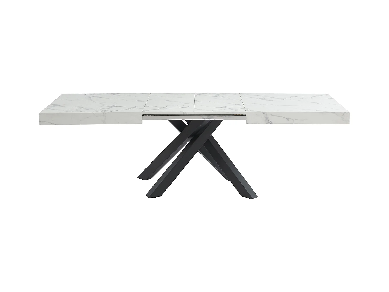 Set Tisch CATONAV + 4 Stühle CELOLA - Weiß & Cremefarben