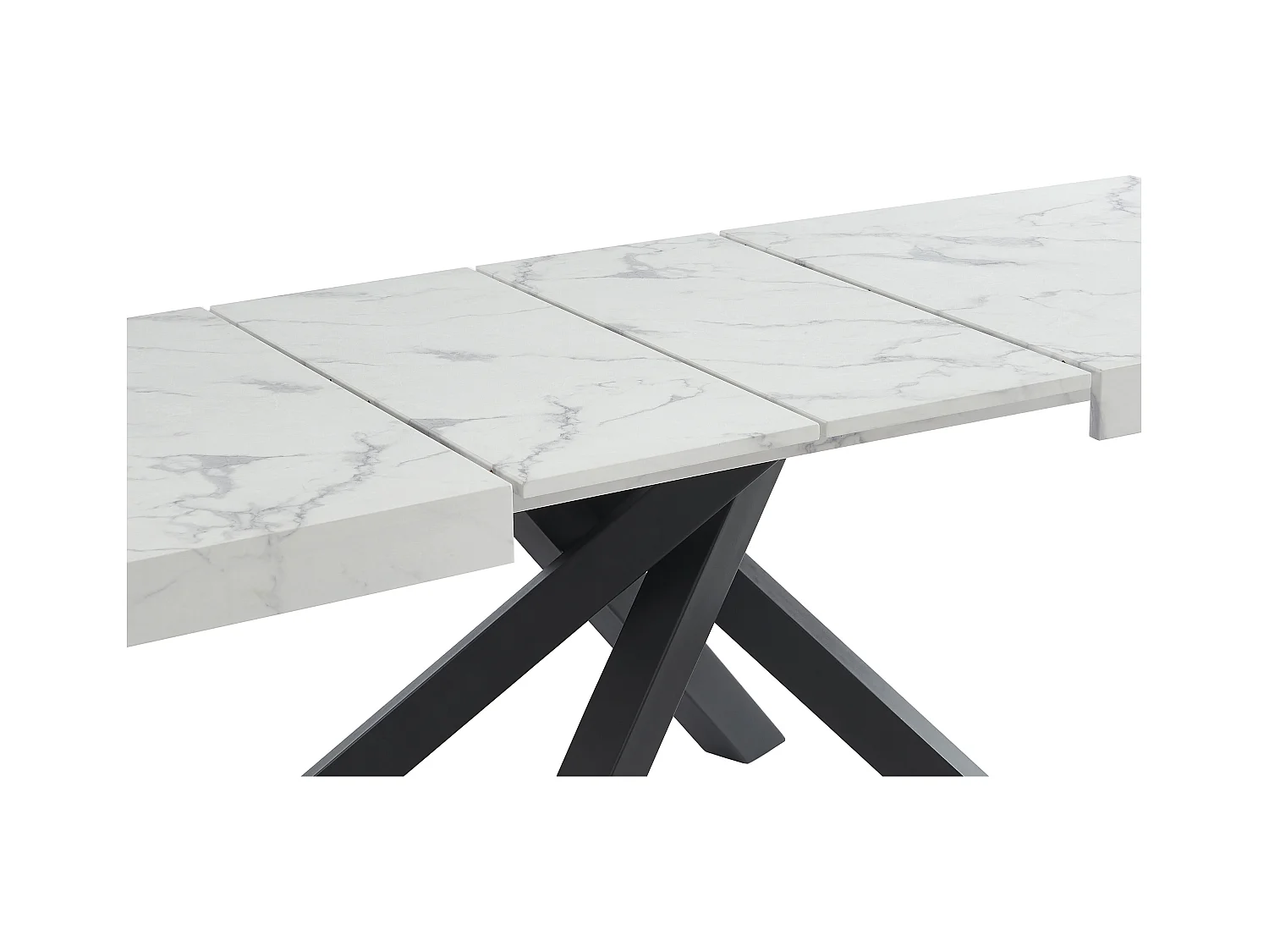 Set Tisch CATONAV + 4 Stühle CELOLA - Weiß & Cremefarben