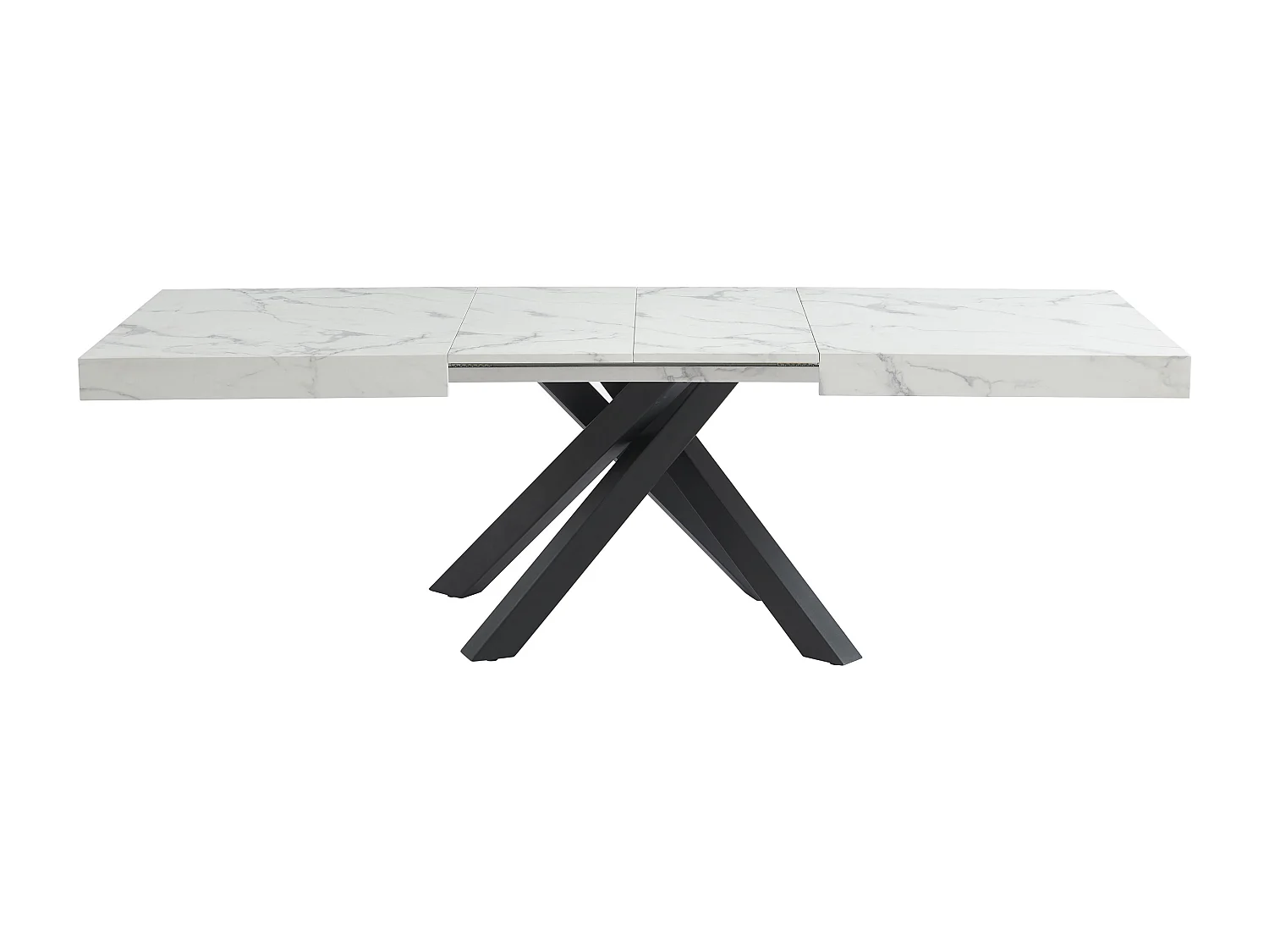 Conjunto mesa CATONAV + 4 cadeiras CELOLA, branco e creme