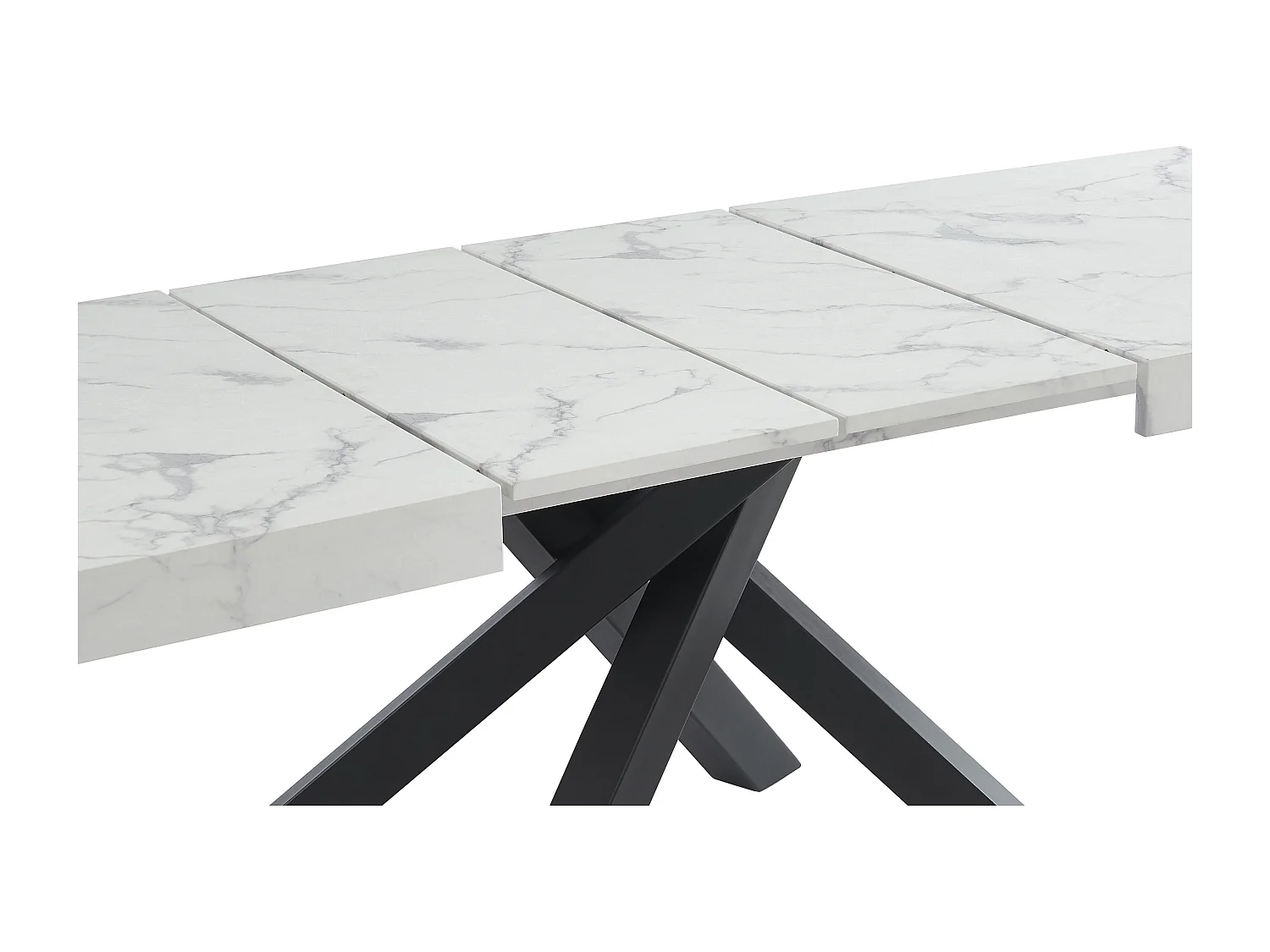 Conjunto mesa CATONAV + 4 cadeiras CELOLA, branco e creme