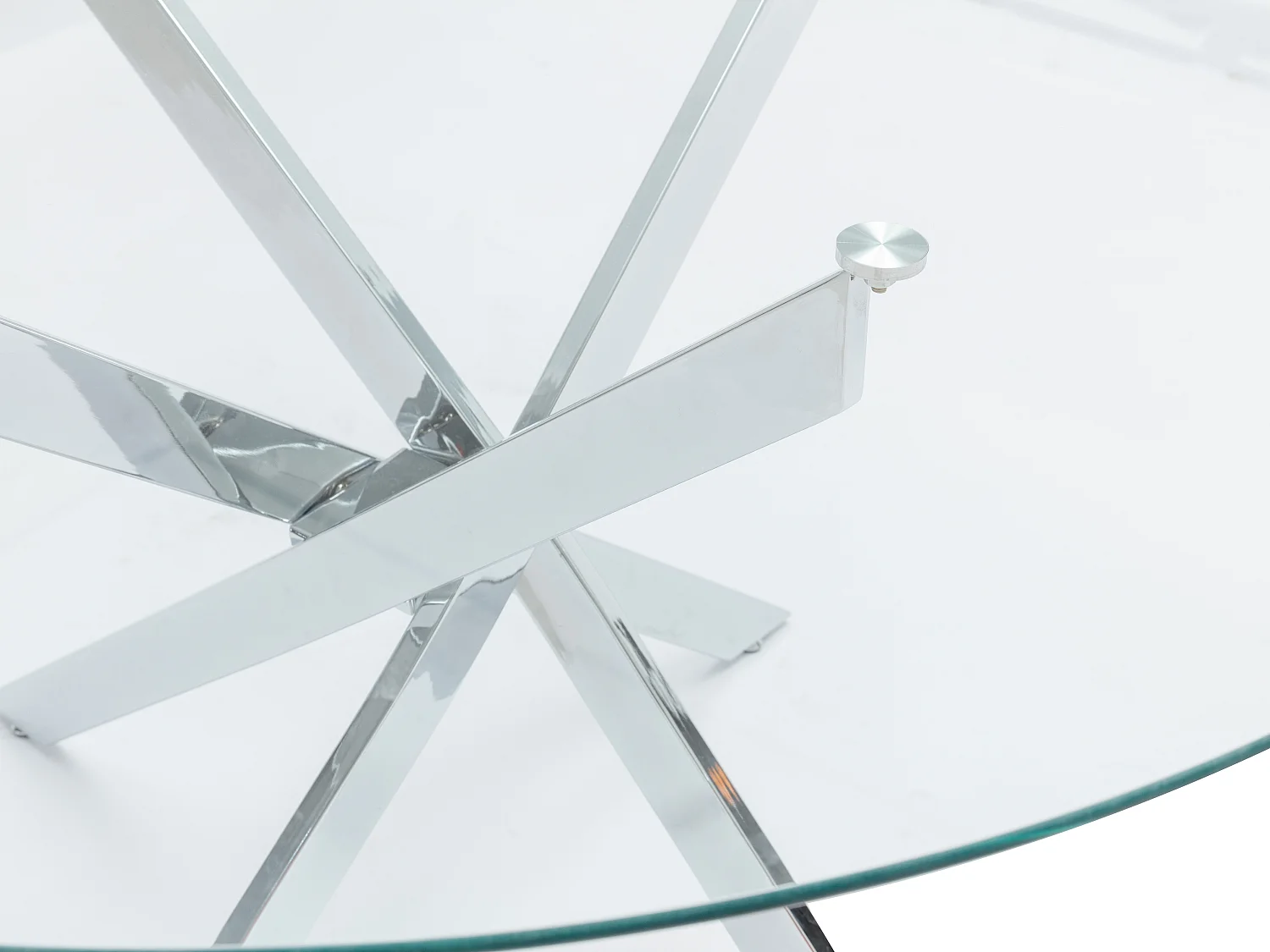 Ensemble table COSIMA + 4 chaises NADYA - Transparent et blanc