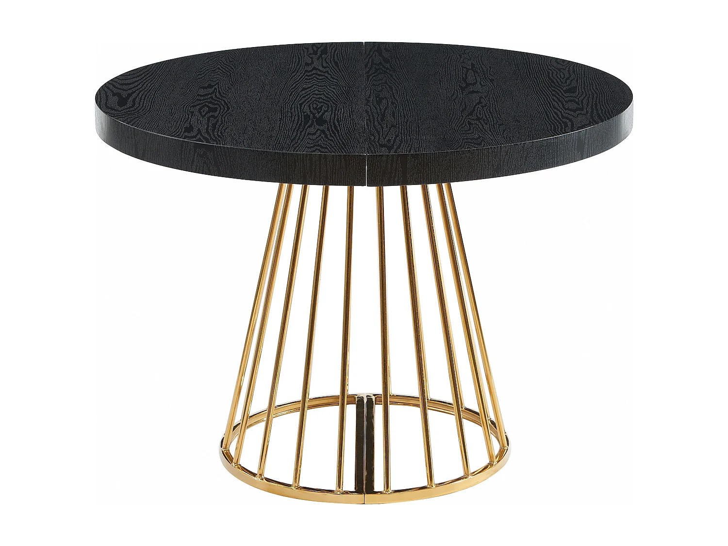 Ensemble table FIRELA + 4 chaises MASURIE - Noir et crème