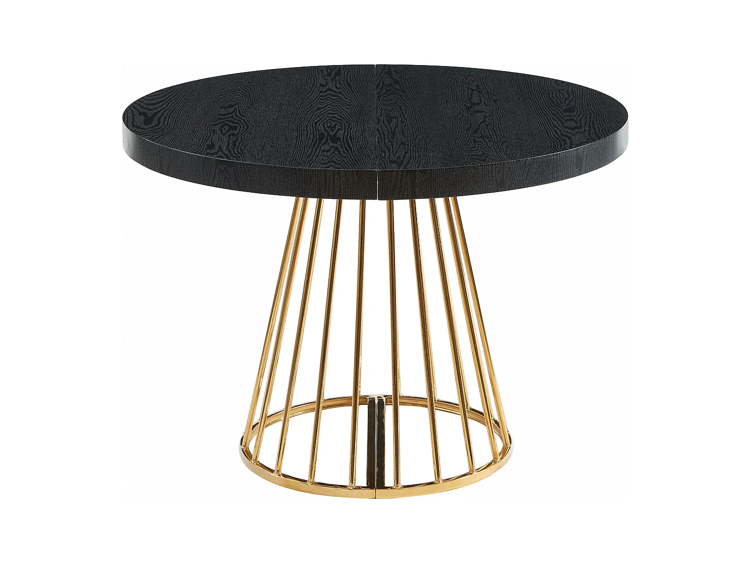 Conjunto de mesa FIRELA + 4 sillas MASURIE - Negro y crema