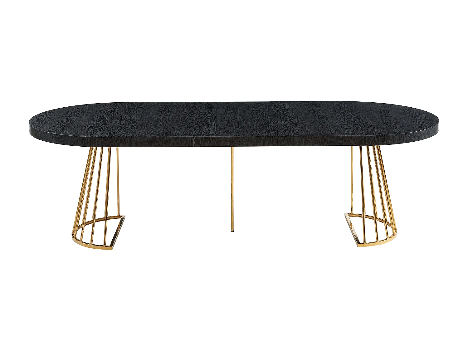 Bordsuppsättning FIRELA + 4 stolar MASURIE - Svart och cremefärgad