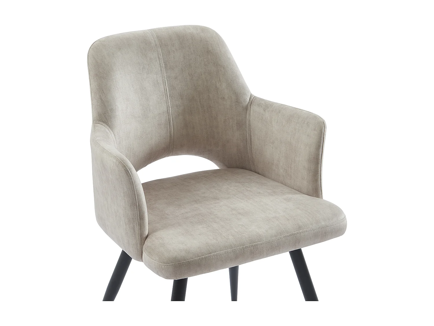 Ensemble table FIRELA + 4 chaises KADIJA - Effet marbre blanc et beige