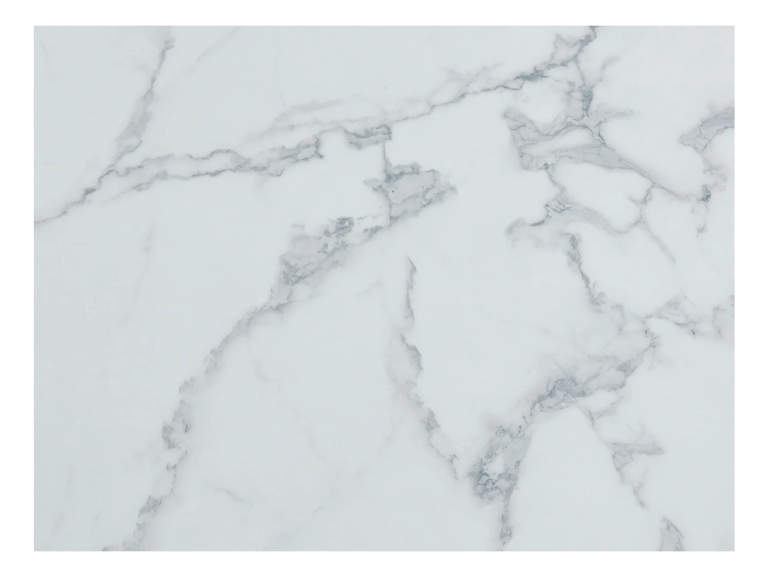 Conjunto de mesa FIRELA + 4 sillas GULSUN - Efecto mármol blanco y beige