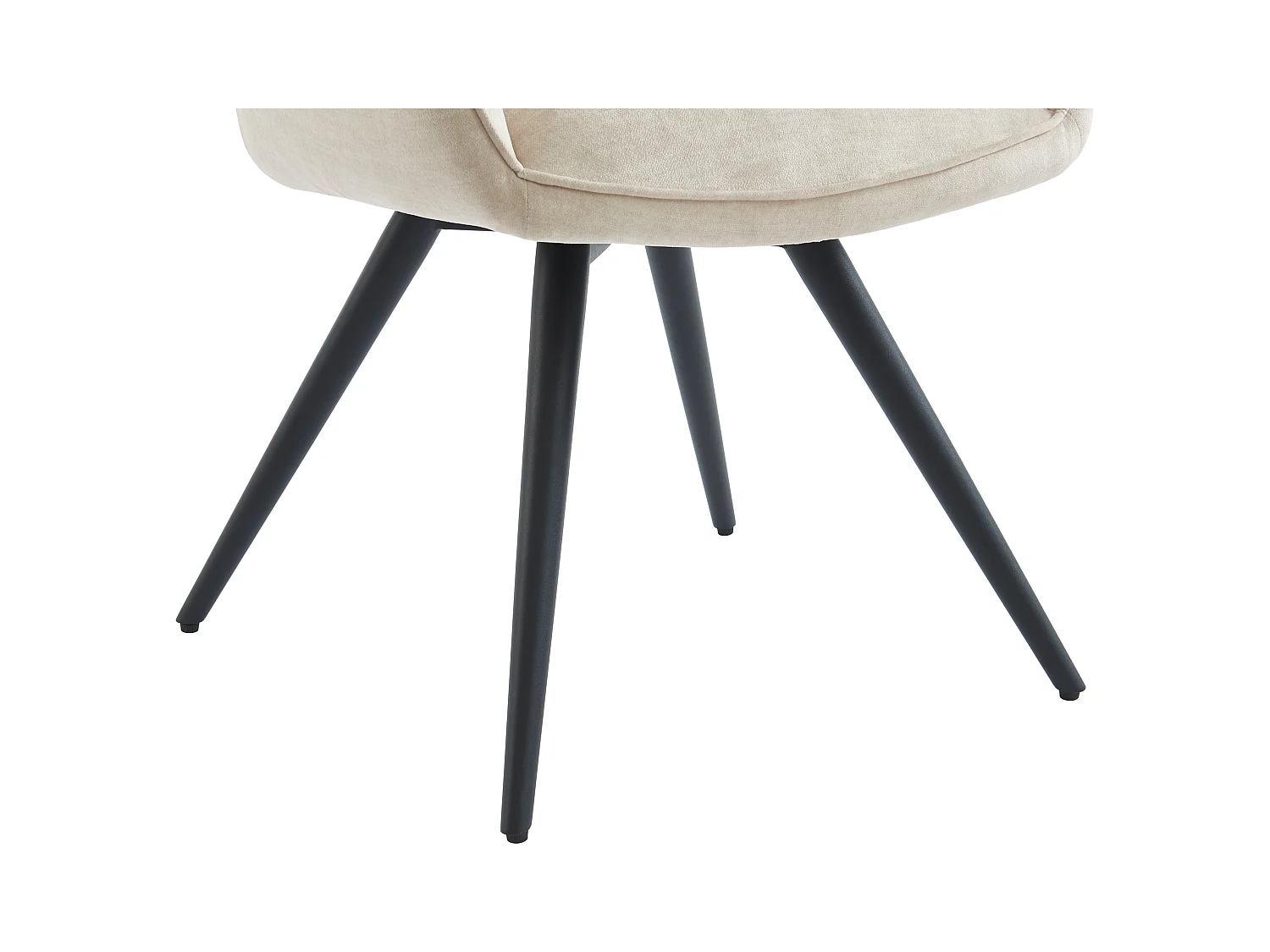 Conjunto de mesa FIRELA + 4 sillas GULSUN - Efecto mármol blanco y beige