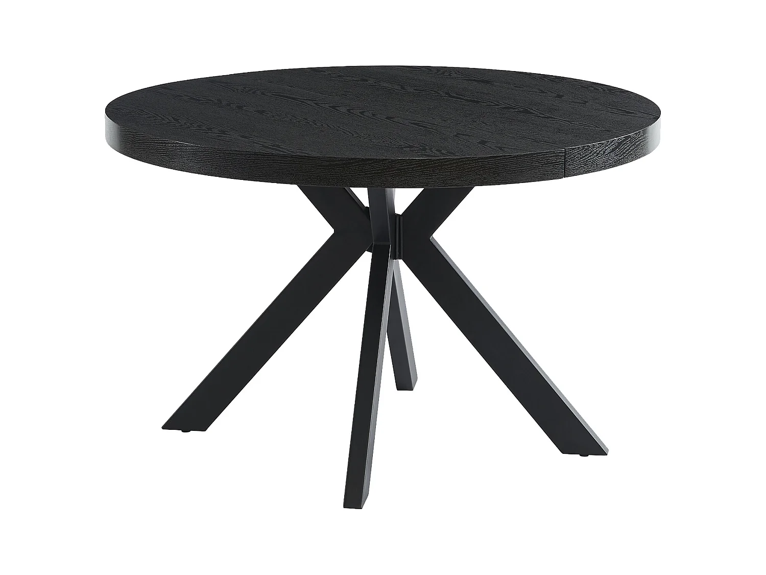 Matbord KOMONI + 4 stolar KADIJA - Svart och beige