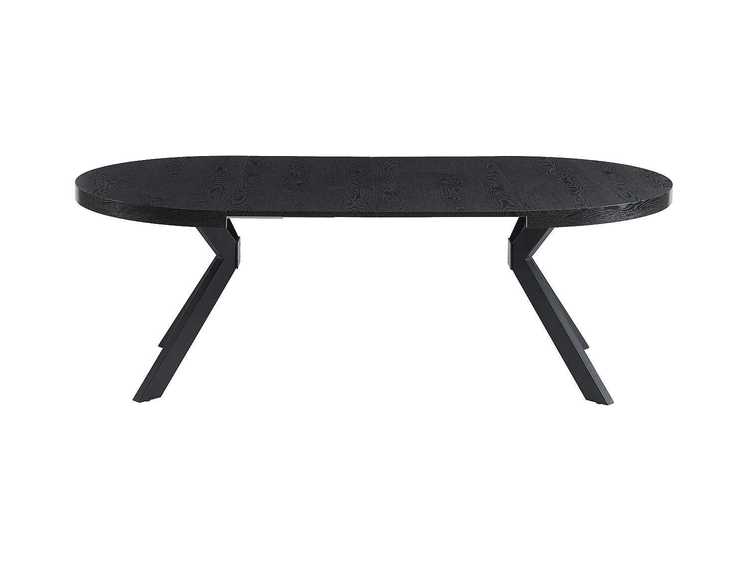 Matbord KOMONI + 4 stolar KADIJA - Svart och beige