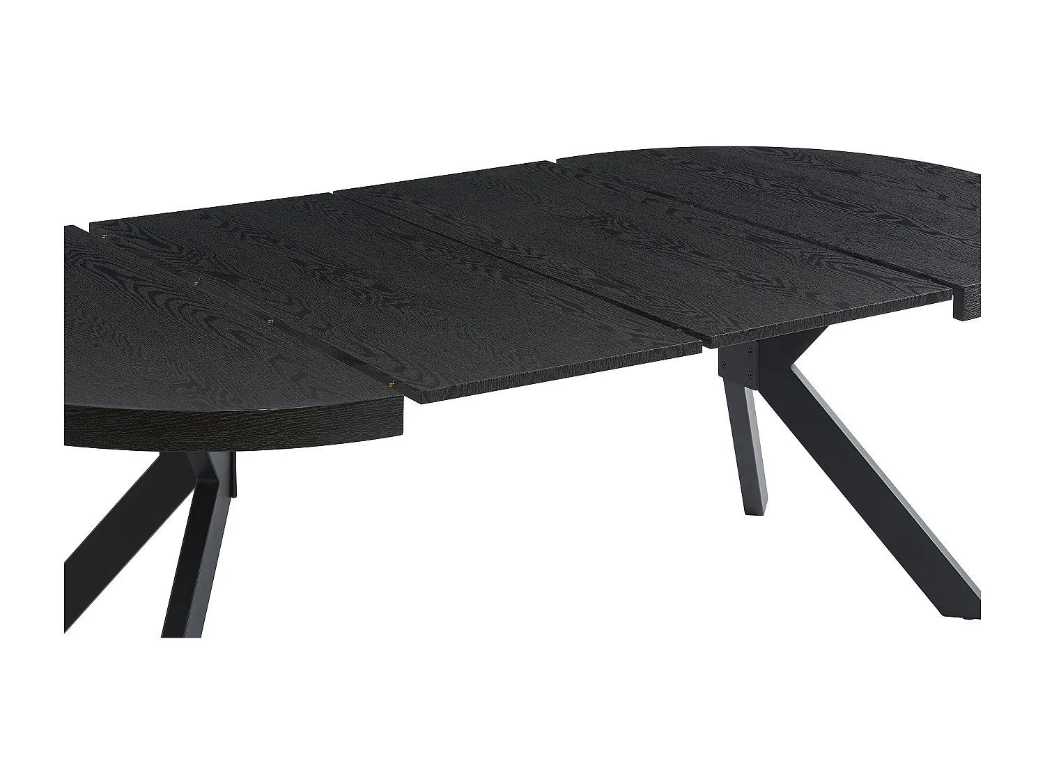 Conjunto de mesa KOMONI + 4 sillas KADIJA - Negro y beige