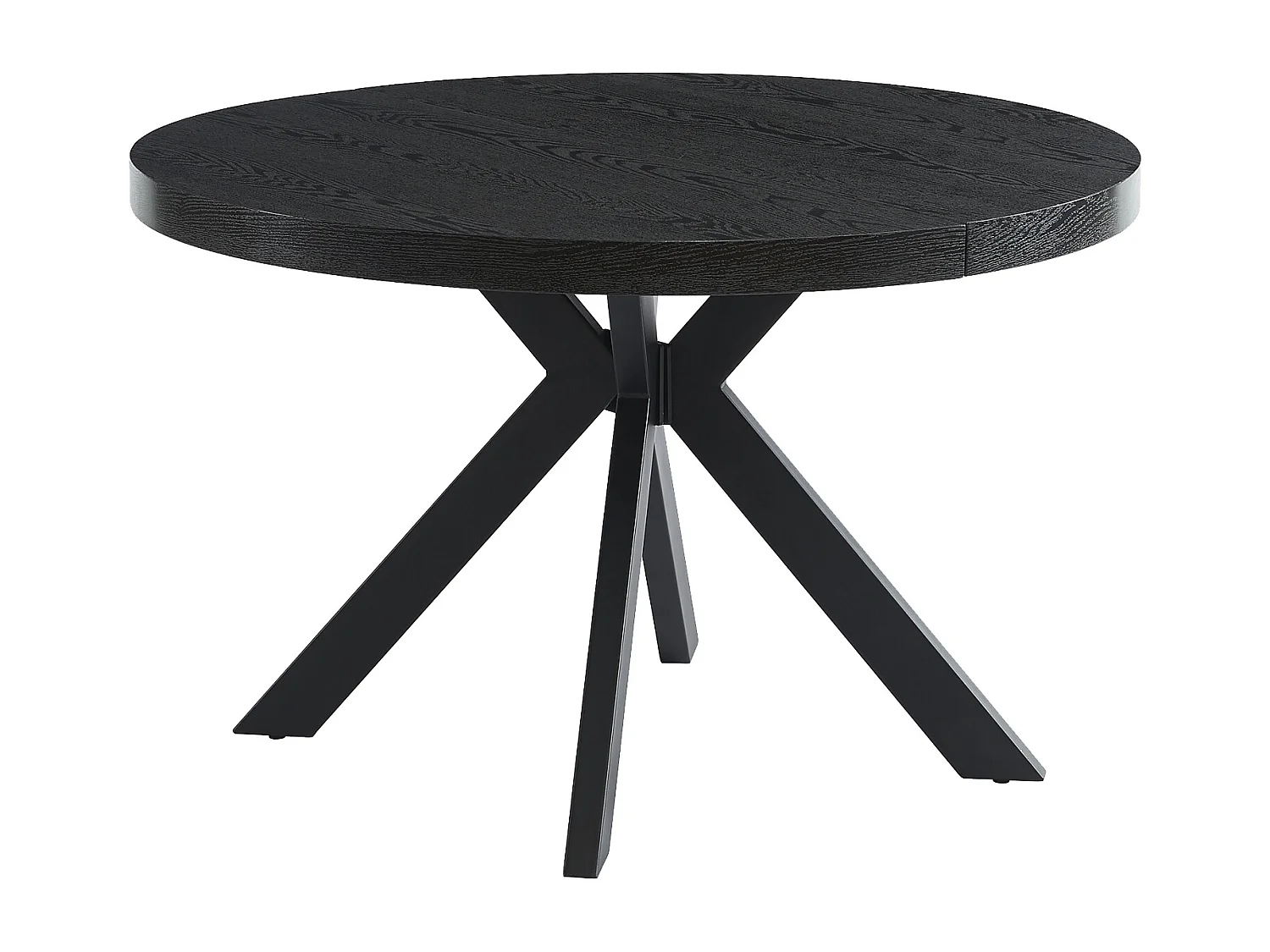 Conjunto de mesa KOMONI + 4 sillas KADIJA - Negro y beige