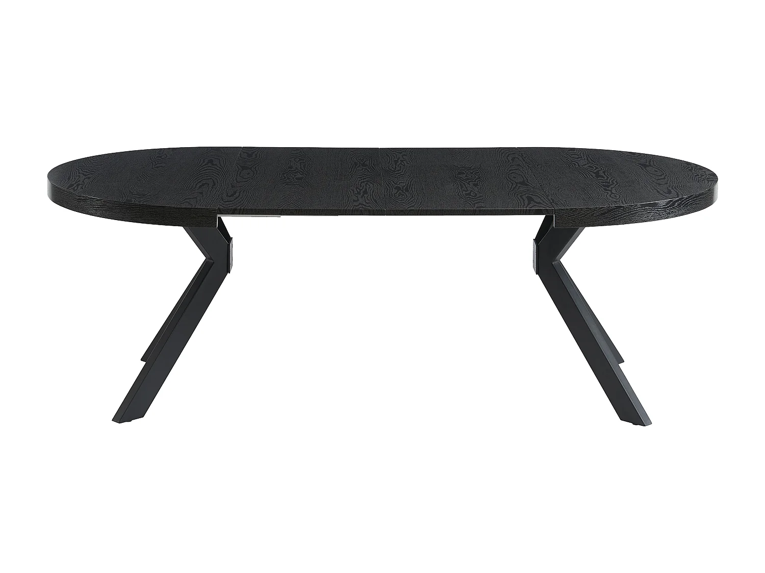 Conjunto de mesa KOMONI + 4 sillas KADIJA - Negro y beige