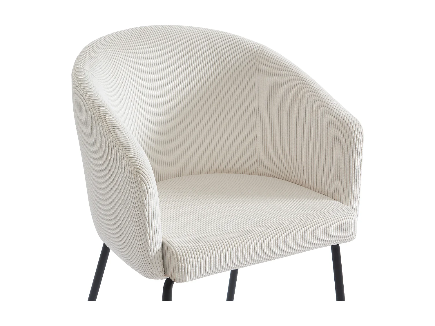 Ensemble table KOMONI + 4 chaises MORONI - Naturel et crème