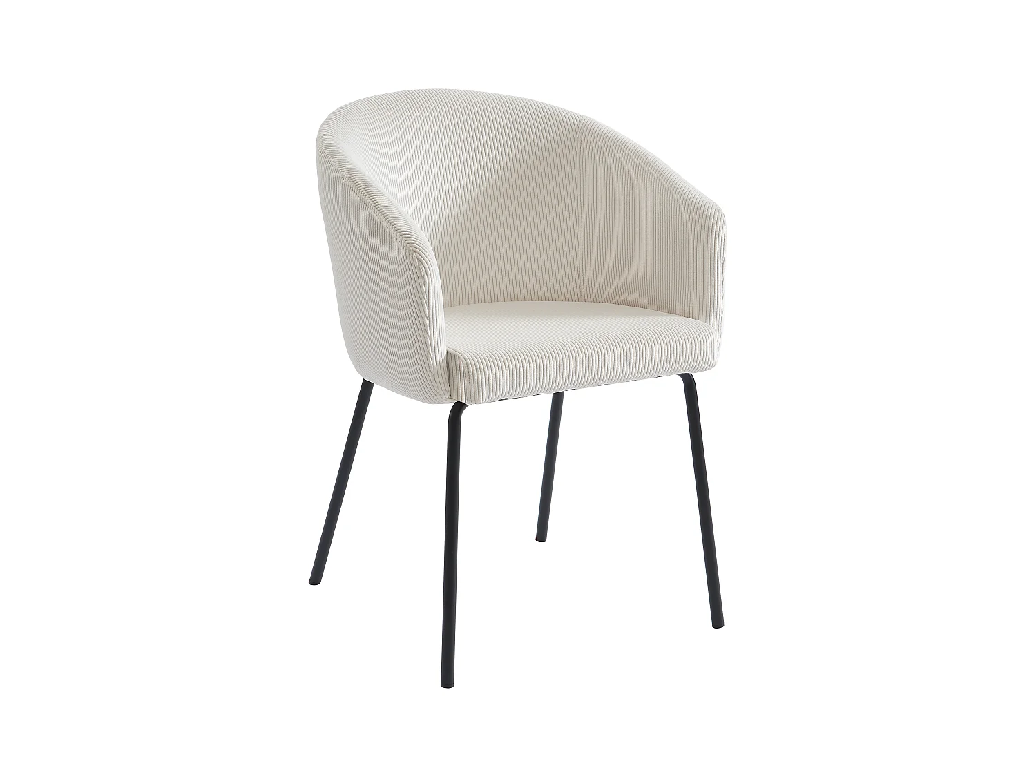 Ensemble table KOMONI + 4 chaises MORONI - Naturel et crème