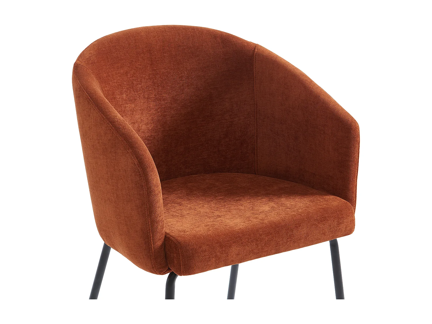 Spisebord KOMONI + 4 stoler MORONI - Hvit lakkert og terrakotta