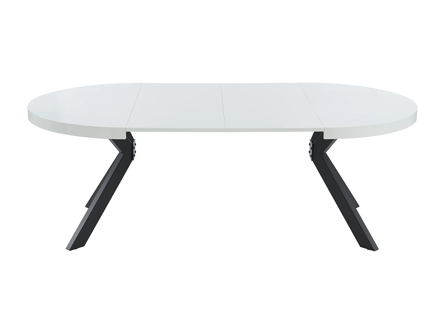 Spisebord KOMONI + 4 stoler MORONI - Hvit lakkert og terrakotta