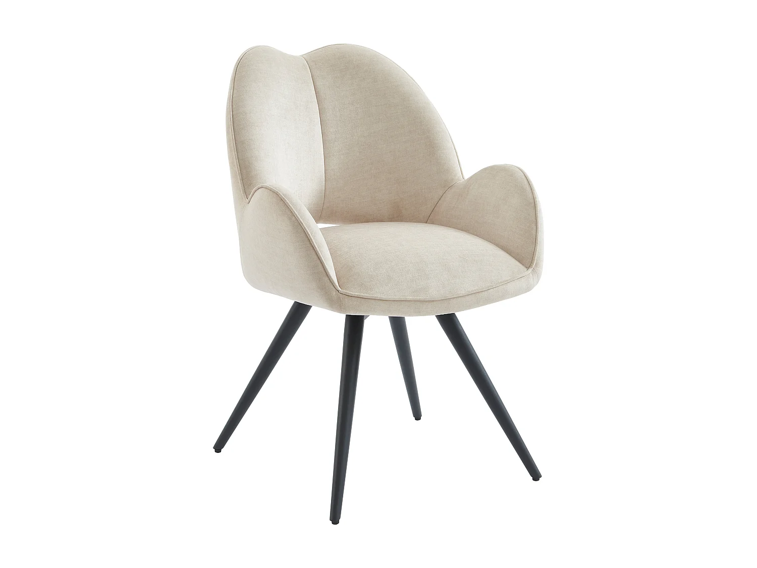 Ensemble table KOMONI + 4 chaises GULSUN - Effet marbre blanc et beige