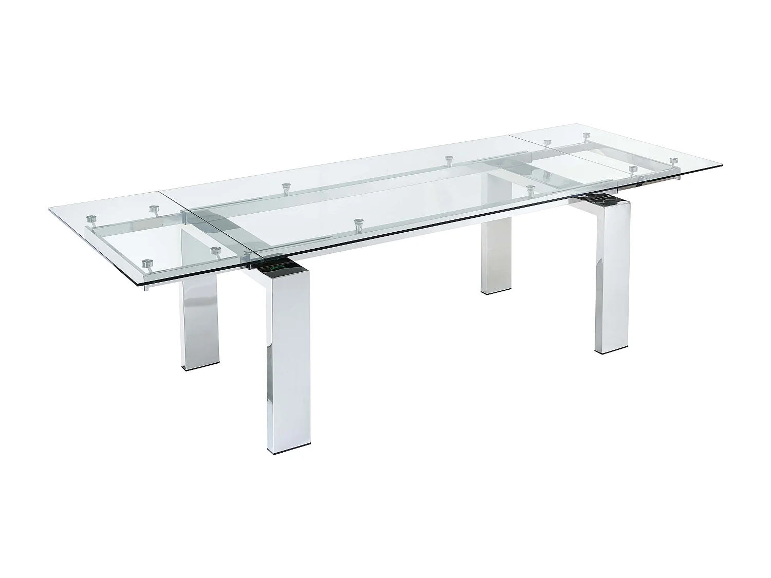 Ensemble table LUBANA + 4 chaises PEGA - Transparent et noir