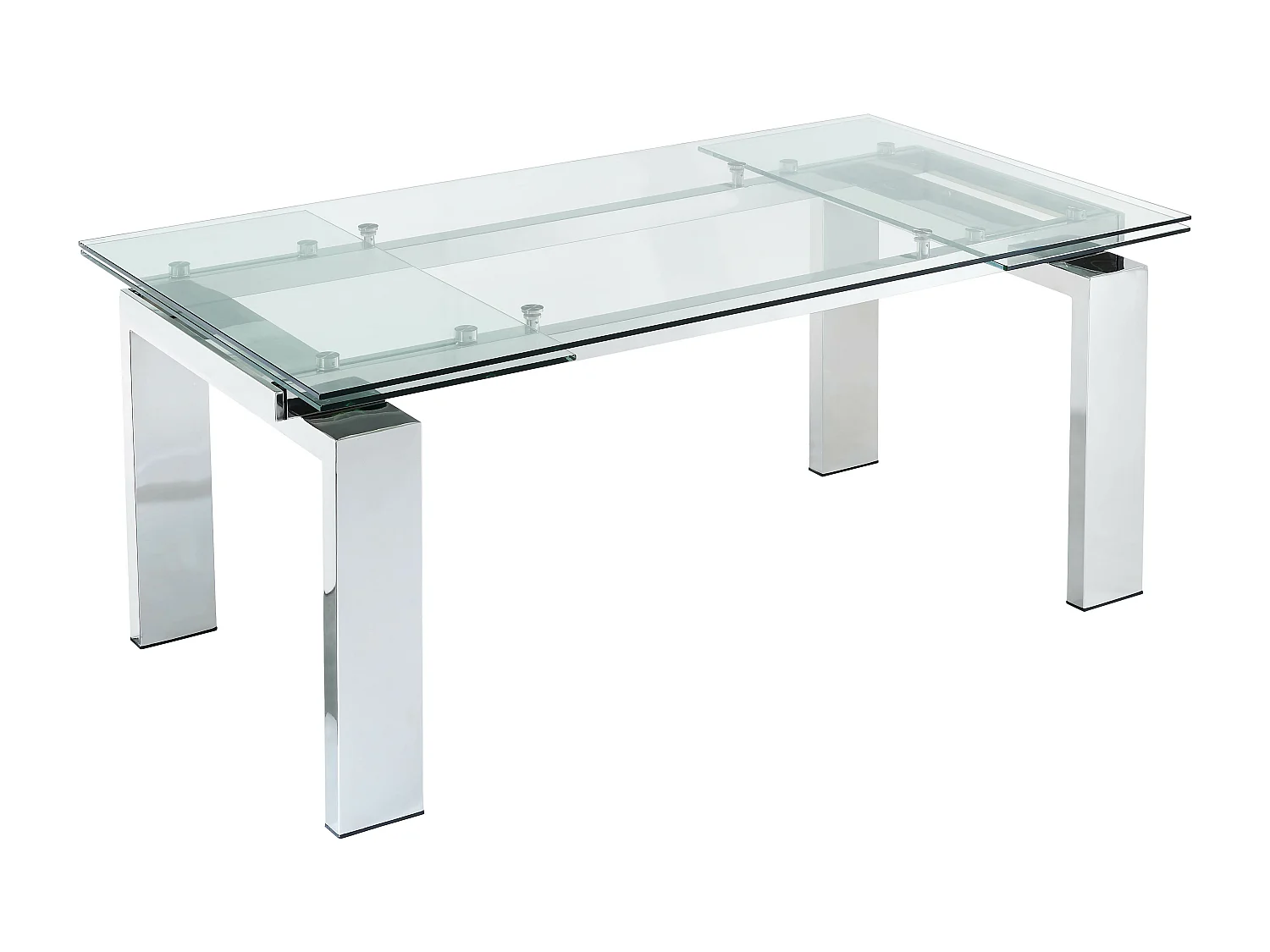Ensemble table LUBANA + 4 chaises PEGA - Transparent et noir