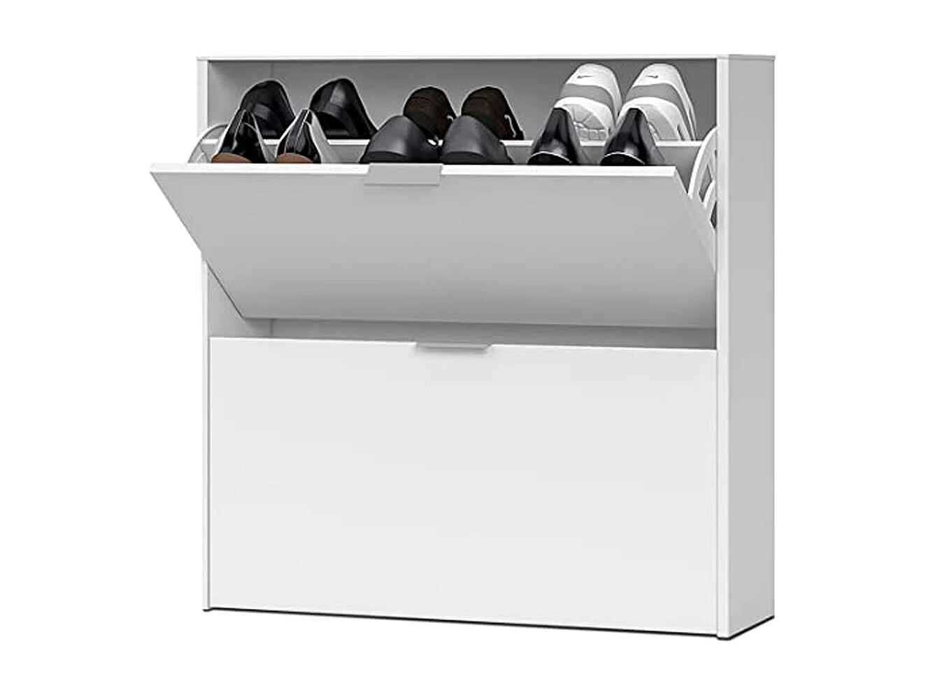 Scarpiera a ribalta bagno casa garage 12 paia 2 ante 4 ripiani 75X22X76 - 007873O