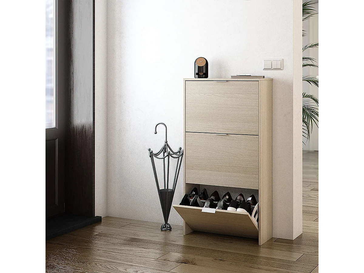 Scarpiera a ribalta ROVERE garage 18 paia 3 ante 6 ripiani 60X22X113 - LC7877R