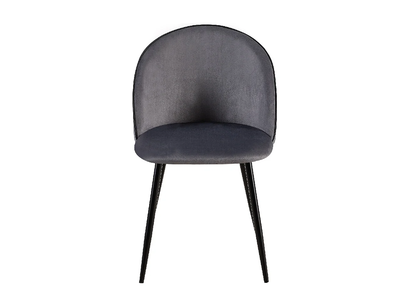 Sedia in velluto Grigio scuro gambe in acciaio (2 pz) PALOMA