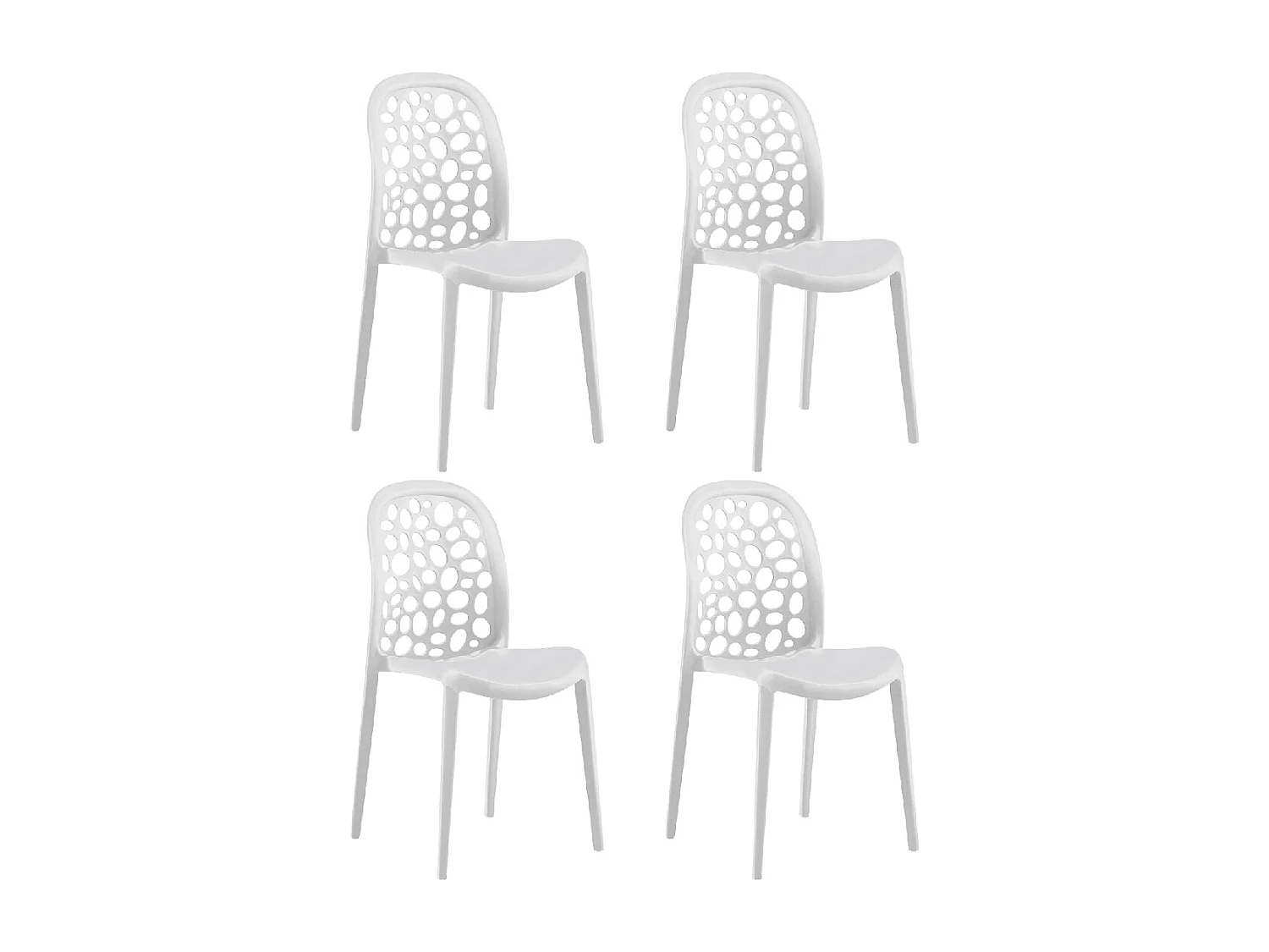 Sedia in polipropilene Bianca (4 pz) LAURA