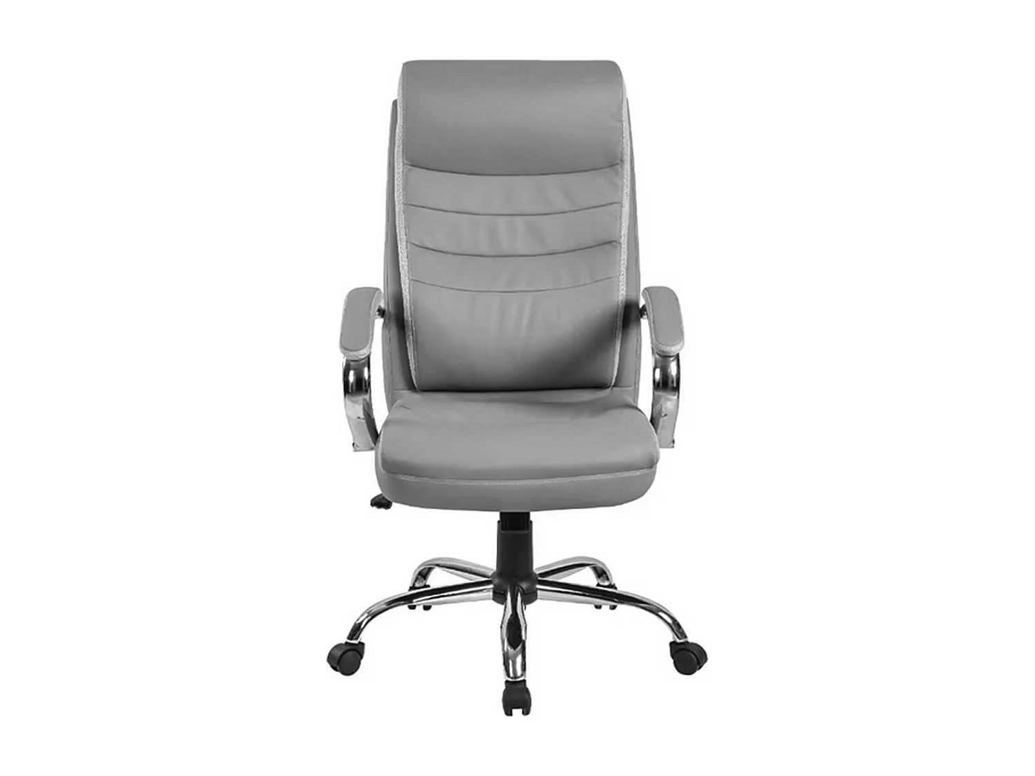 Sedia ufficio girevole scrivania poltrona presidenziale ecopelle ergonomica Grigia Mirto