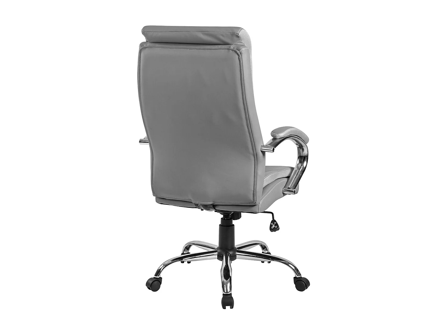 Sedia ufficio girevole scrivania poltrona presidenziale ecopelle ergonomica Grigia Mirto