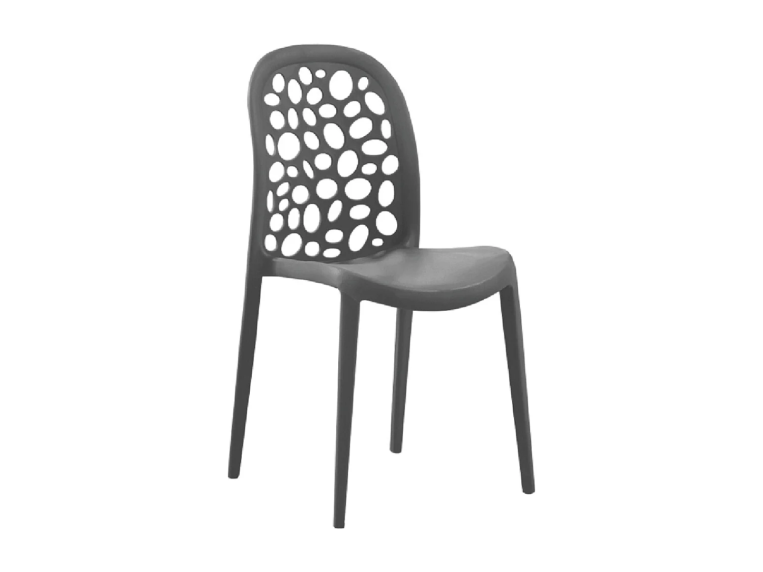 Sedia in polipropilene Grigia (4 pz) LAURA