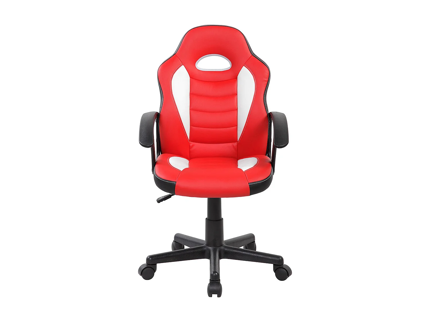 Sedia Poltrona girevole da Gaming junior in Ecopelle ROSSA e BIANCA Oliver