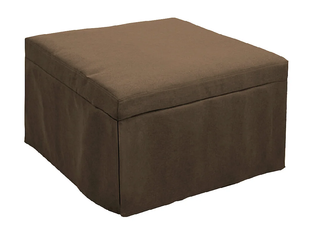 Pouf lettino pieghevole 75X75X43 cm  Marrone  - Beny