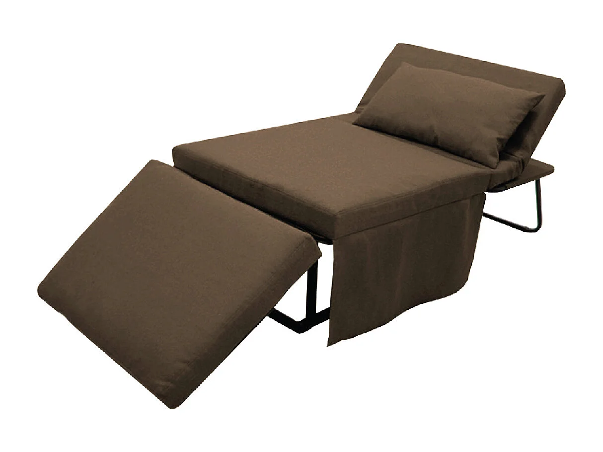 Pouf lettino pieghevole 75X75X43 cm  Marrone  - Beny