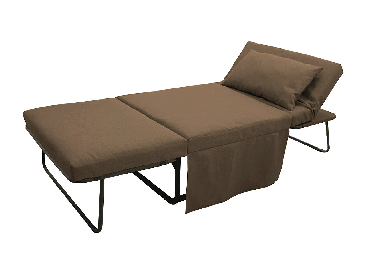 Pouf lettino pieghevole 75X75X43 cm  Marrone  - Beny