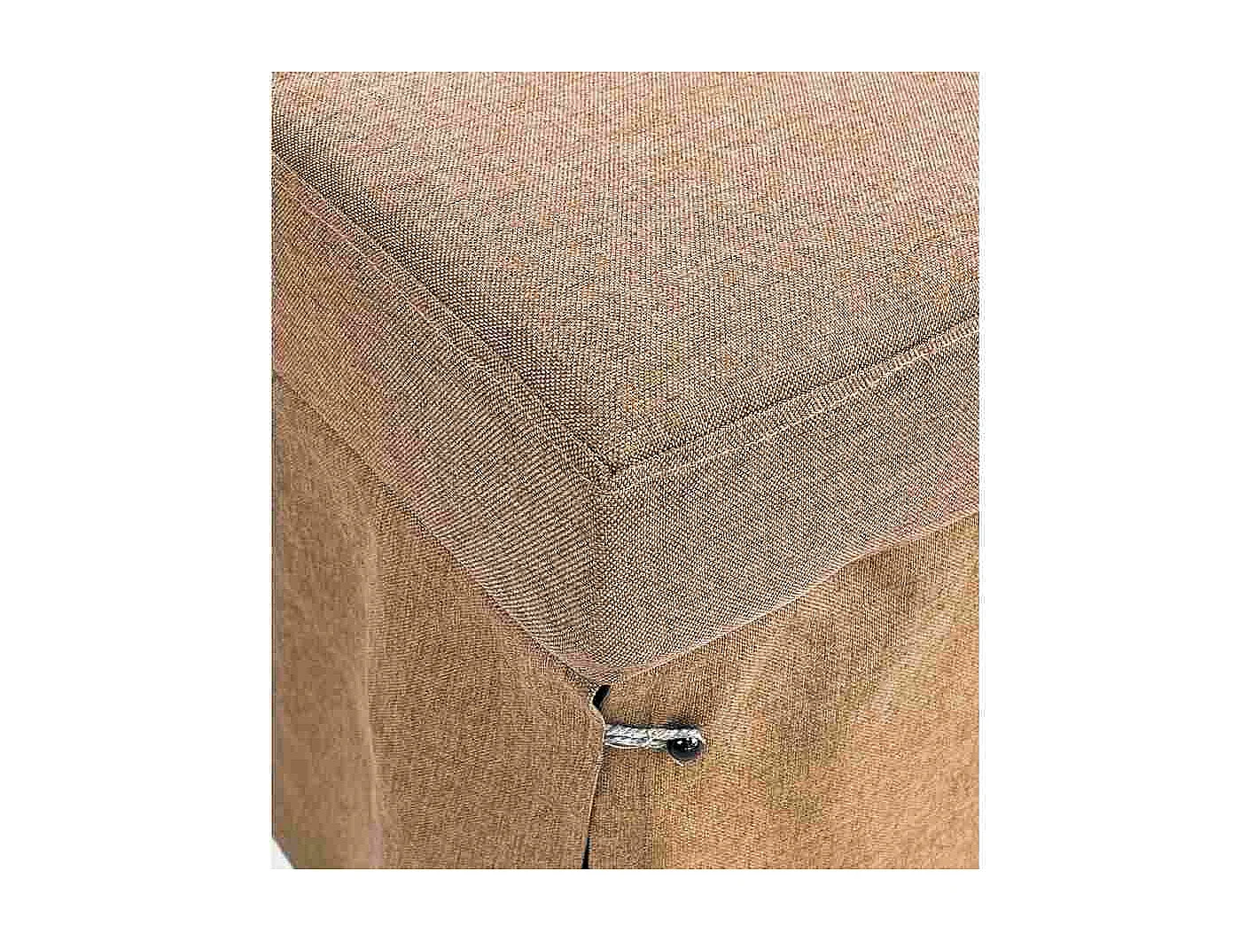 Pouf lettino pieghevole 75X75X43 cm  Arancione - Beny