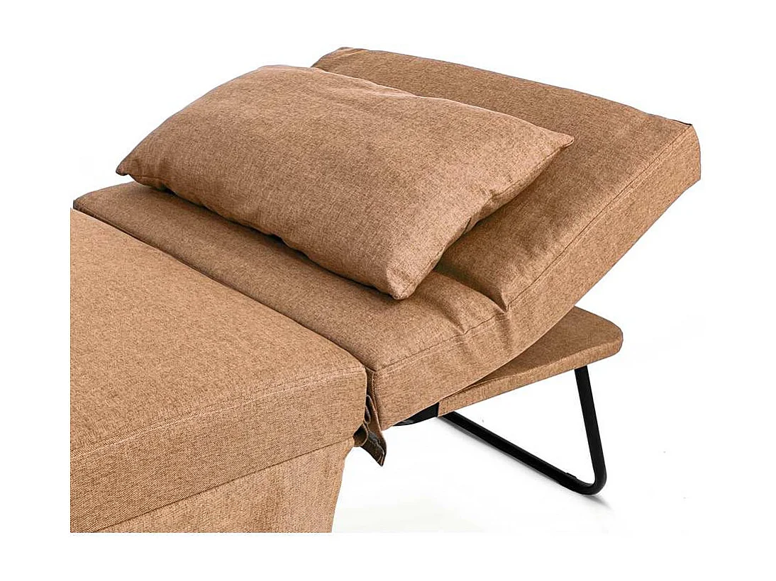 Pouf lettino pieghevole 75X75X43 cm  Arancione - Beny