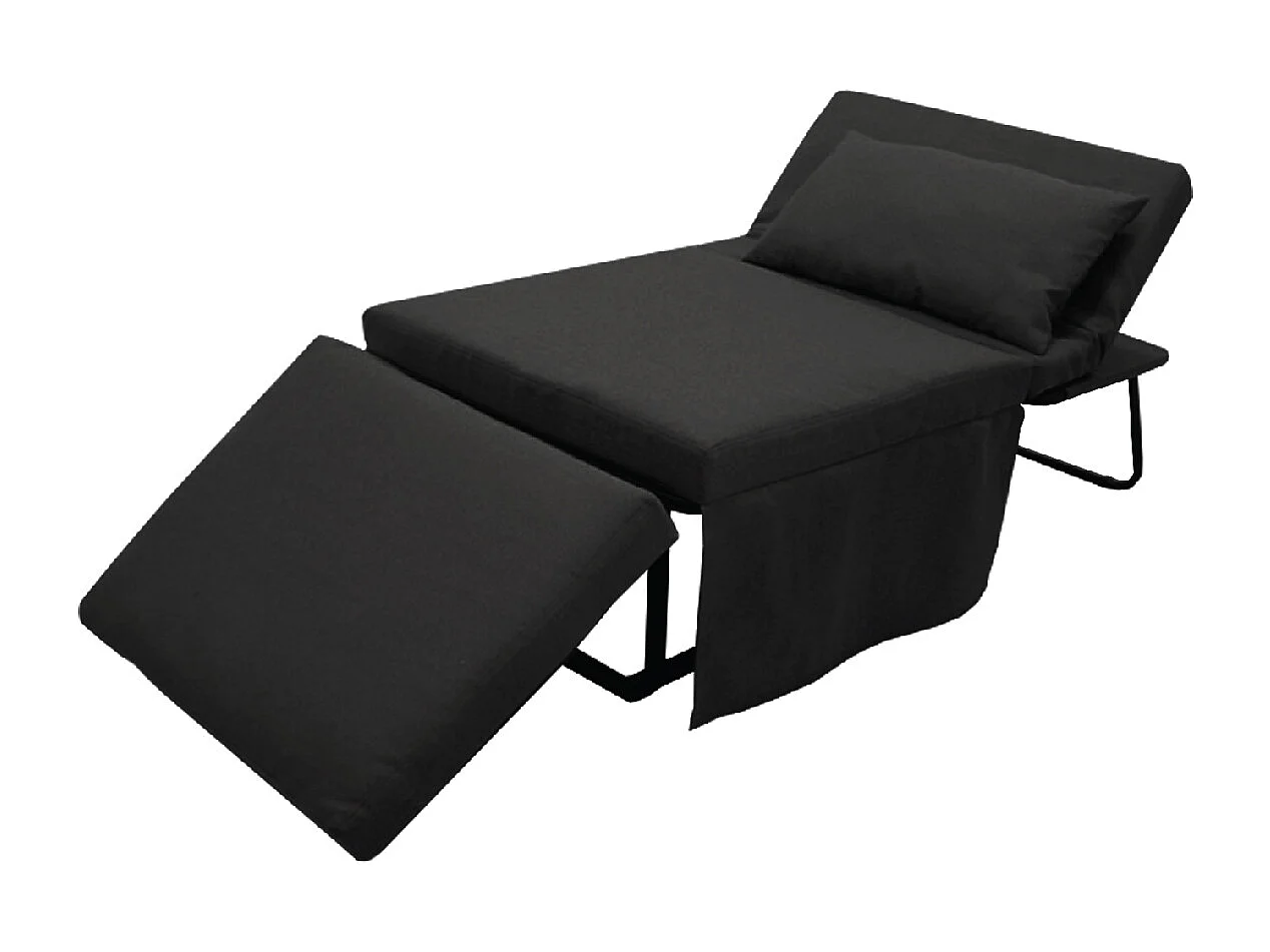 Pouf lettino pieghevole 75X75X43 cm  Nero - Beny