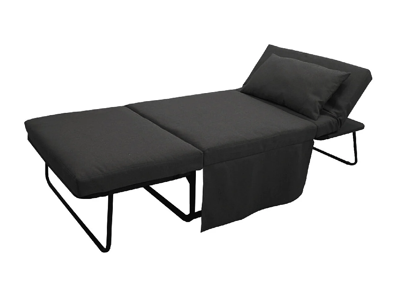 Pouf lettino pieghevole 75X75X43 cm  Nero - Beny