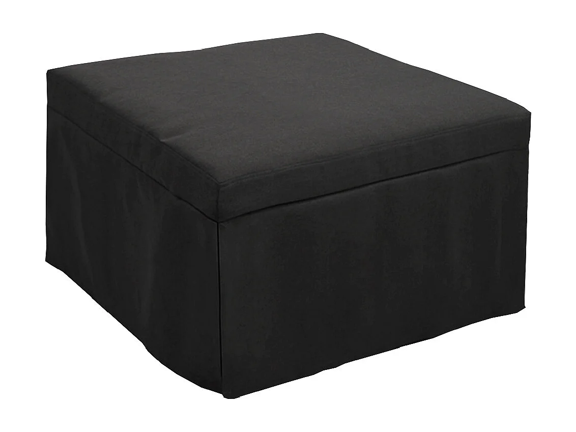 Pouf lettino pieghevole 75X75X43 cm  Nero - Beny