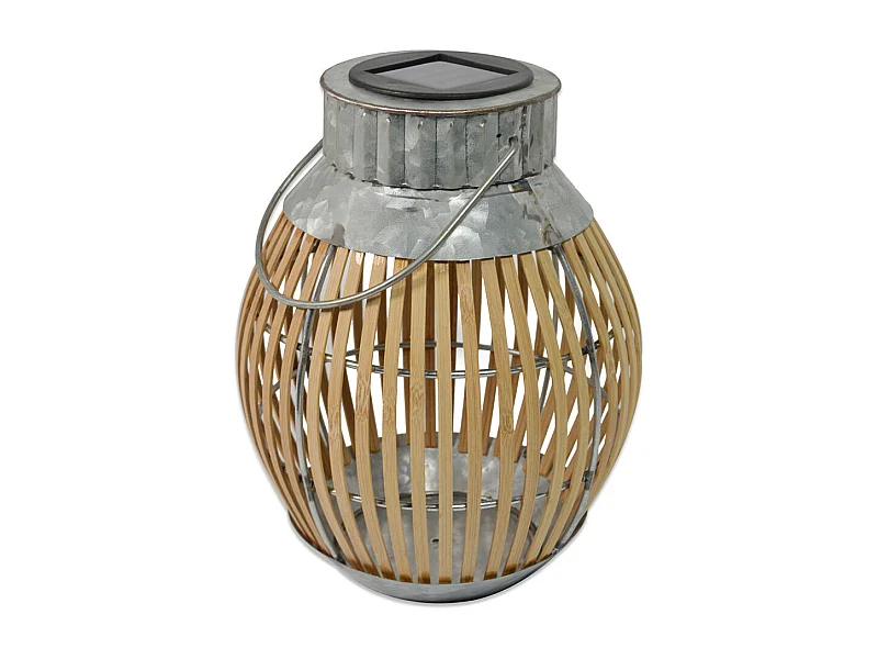 Lanterne solaire bambou h35cm - Orium