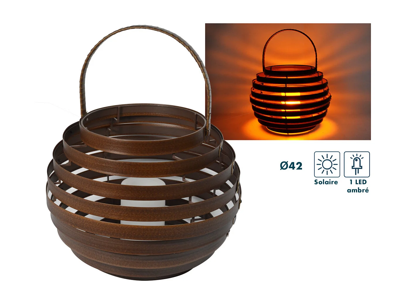 Lanterne solaire Honey h32cm - Orium