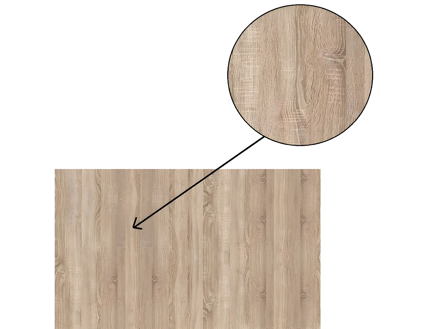 Armoire de rangement avec grande porte coloris chêne naturel largeur 50 cm