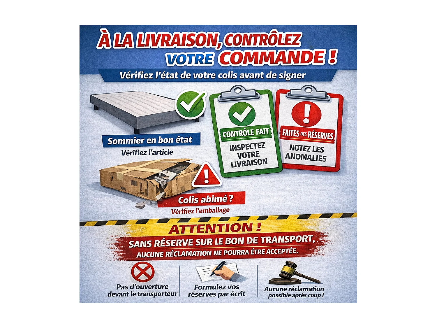 SOMMIER TAPISSIER NOIR 70x190x2 (140x190) | FABRICATION FRANÇAISE ARTISANALE | PIEDS OFFERTS | HAUTEUR avec PIEDS 27 cm