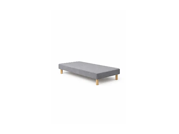 SOMMIER TAPISSIER GRIS 90x200 cm | FABRICATION FRANÇAISE ARTISANALE | PIEDS OFFERTS | HAUTEUR avec PIEDS 27 cm
