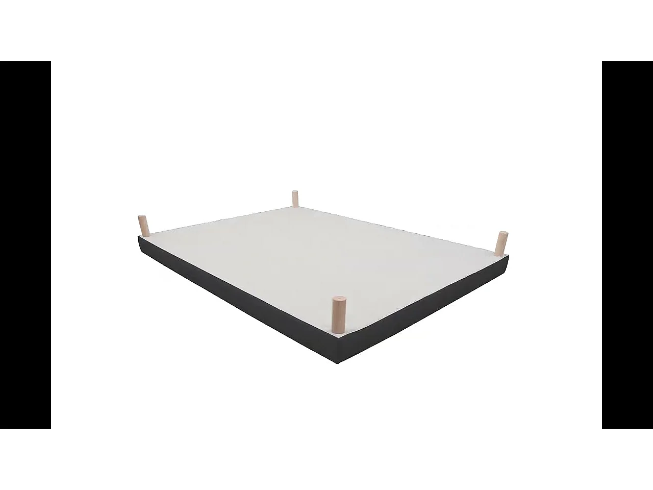 SOMMIER TAPISSIER 100x200x2 (200x200) | FABRICATION FRANÇAISE ARTISANALE | PIEDS OFFERTS | HAUTEUR avec PIEDS 27 cm