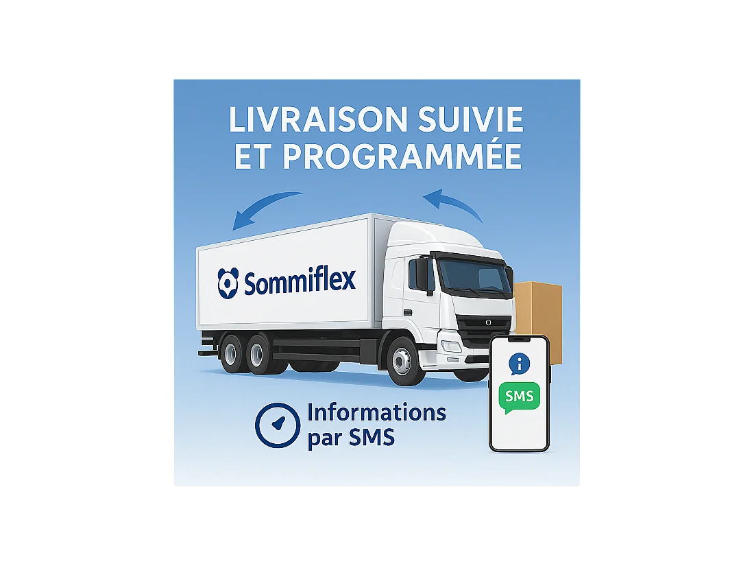 Sommier Tapissier Blanc 80x200 – Fabrication Française Artisanale – Livré avec Pieds