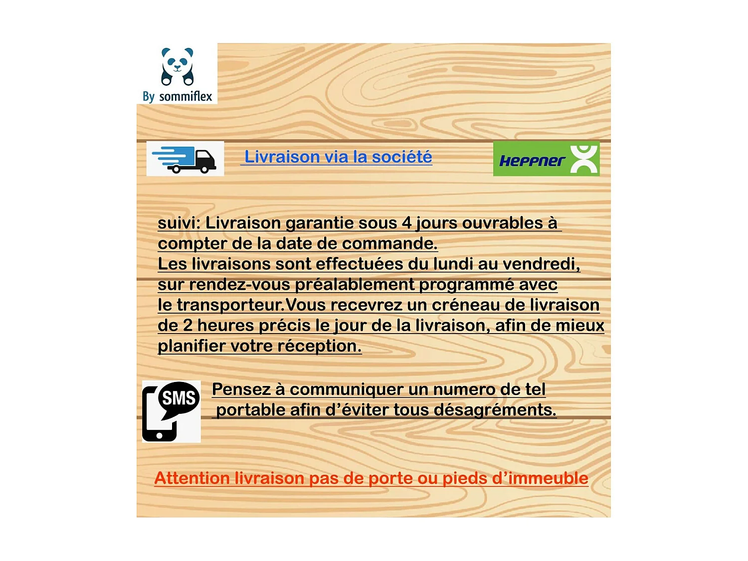 SOMMIER TAPISSIER MARRON 90x200 cm | FABRICATION FRANÇAISE ARTISANALE | PIEDS OFFERTS | HAUTEUR avec PIEDS 27 cm