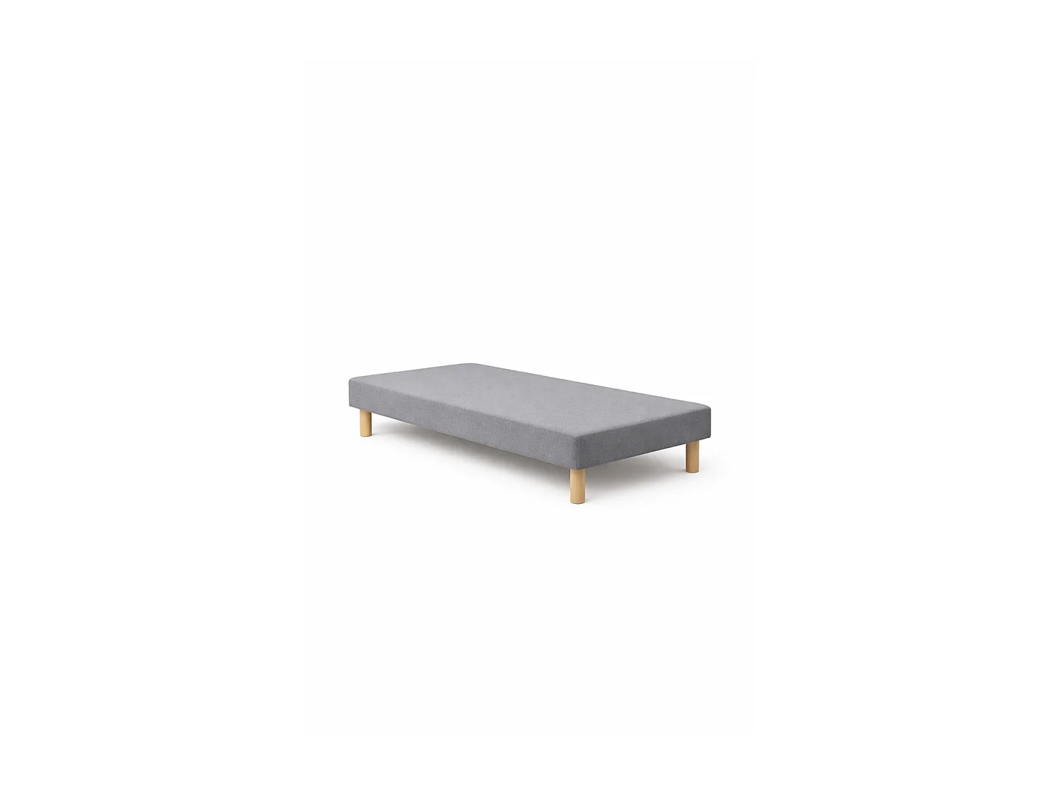SOMMIER TAPISSIER GRIS 90x190 cm FABRICATION FRANÇAISE ARTISANALE PIEDS OFFERTS HAUTEUR avec PIEDS 27 cm