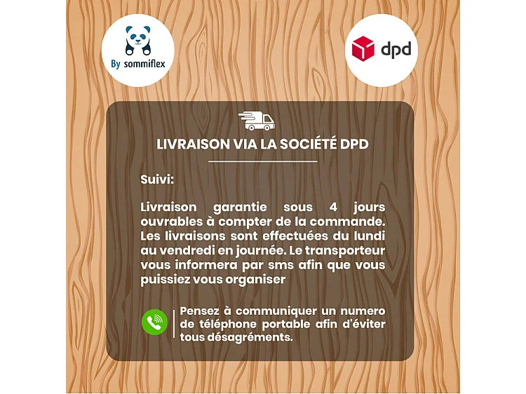 Sommier tapissier 140x200cm avec port usb fabrique en france