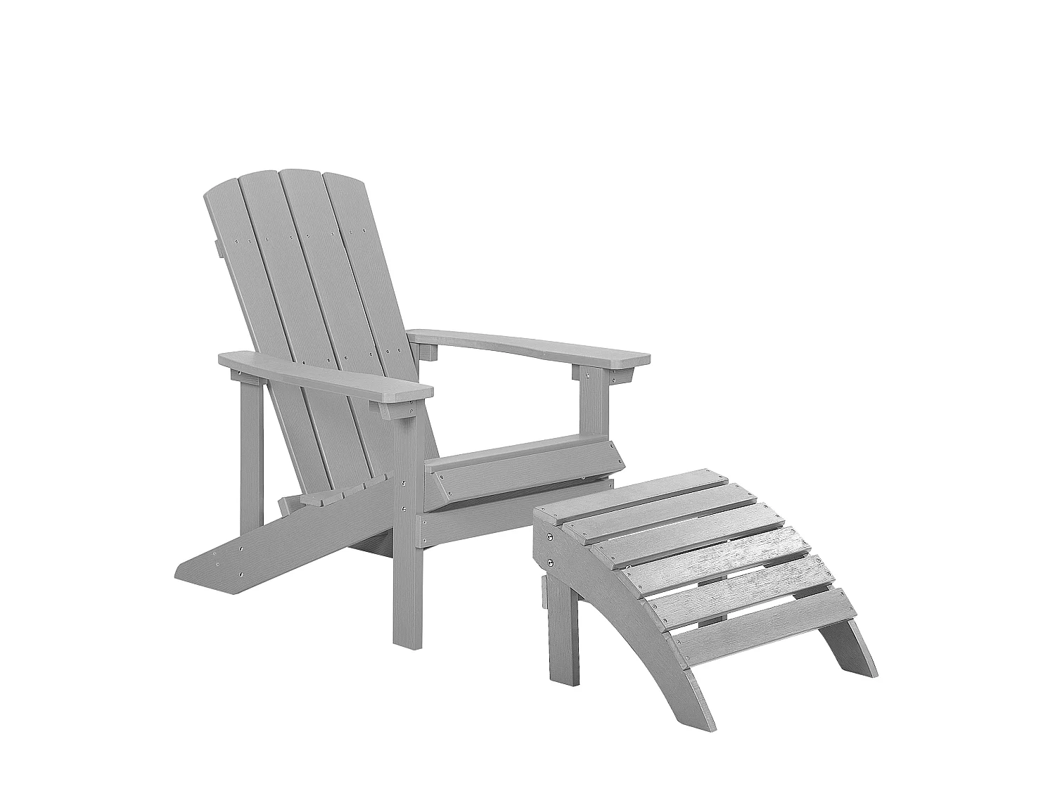 Chaise de jardin ADIRONDACK Gris clair